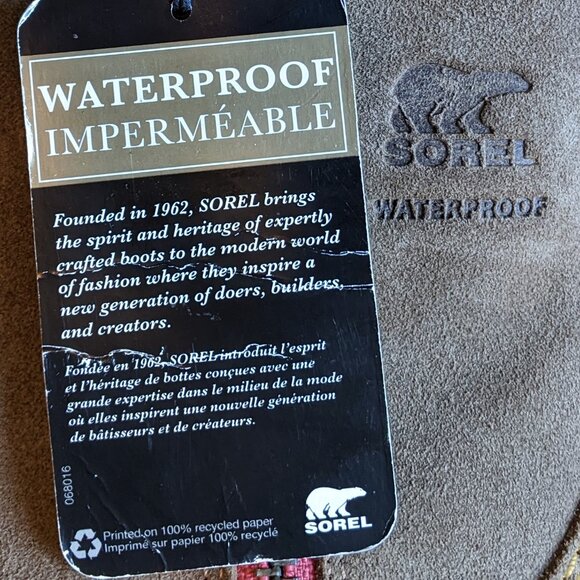 Sorel Brown Ankle Boots with Red Zipper - Picture 7 of 10